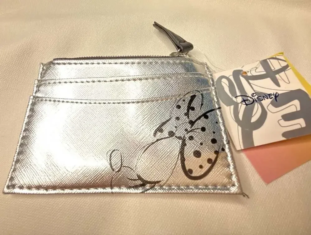 Danielle Nicole Disney Minnie Mouse Metallic Silver Cardholder Coin Purse